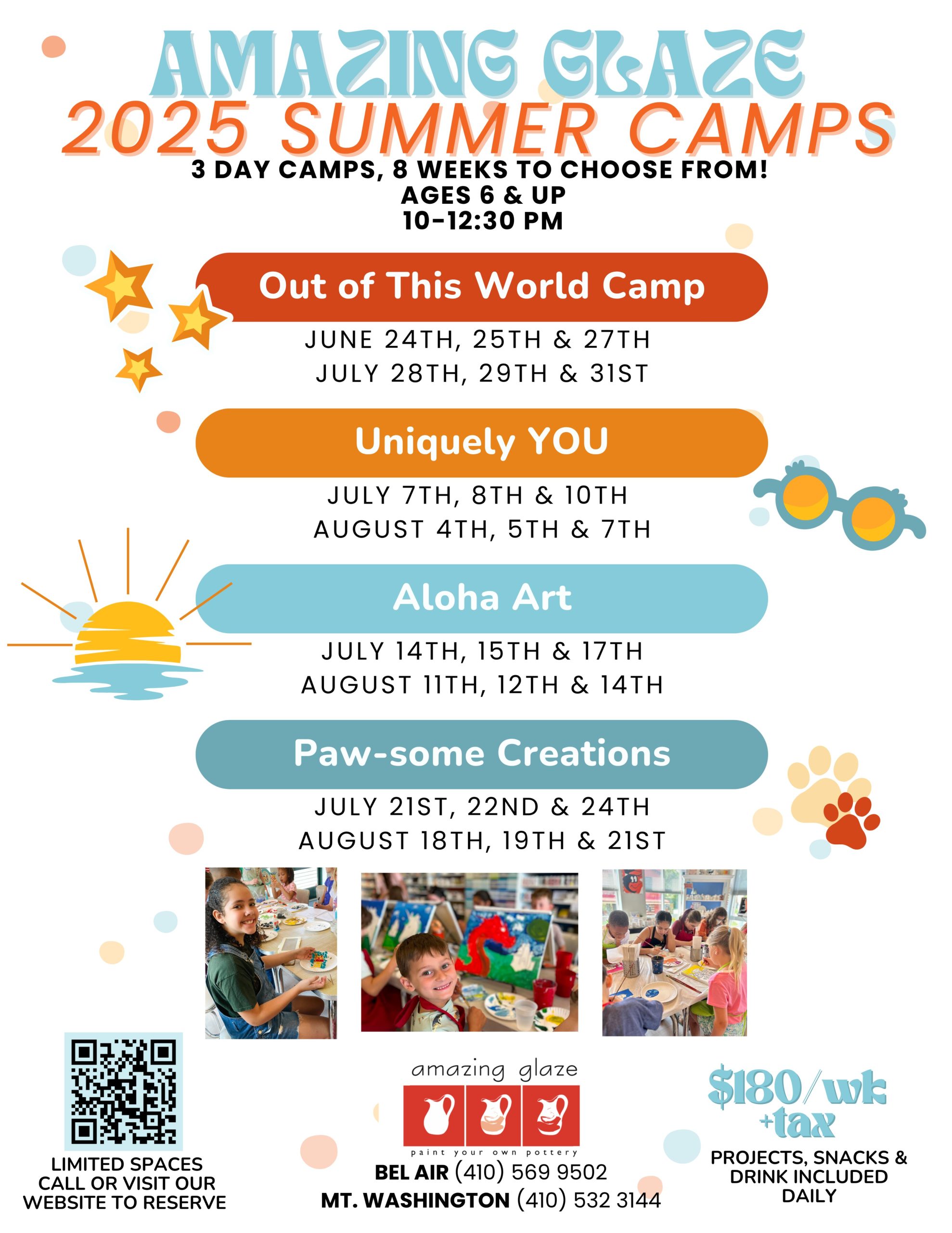 Summer Camps at Amazing Glaze! icon